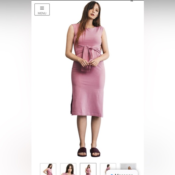 Boob Design Maternity Nursing Haley Dress Tea Rose Size Small - Picture 2 of 11